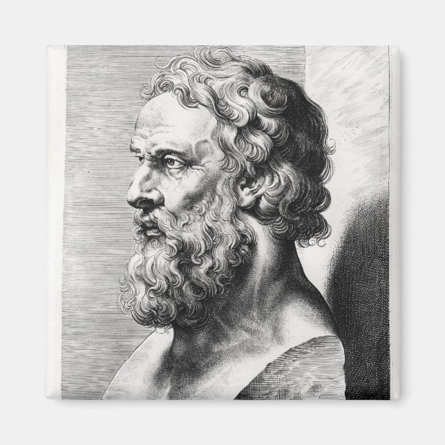 Platonbüste, eingraviert von Lucas Emil Magnet (Vorne)
