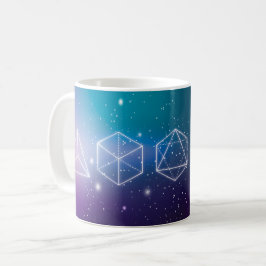 Platonische Feststoffe 3D-Symbol Universum Kaffeetasse