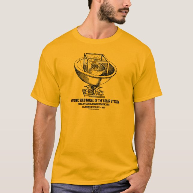 Platonisches Modell des Sonnensystems Mysterium T-Shirt (Vorderseite)