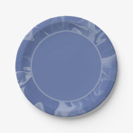 Platos de papel azul marmolado pappteller