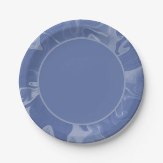 Platos de papel azul marmolado pappteller