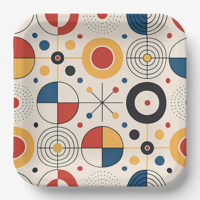 Platos diseño geométrico pappteller (Vorderseite)