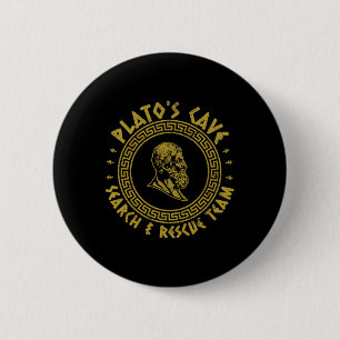 Platos Höhle Such- und Rettungsteams Lustige Philo Button