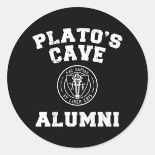 Platos Höhlen-Schüler-Aufkleber Runder Aufkleber