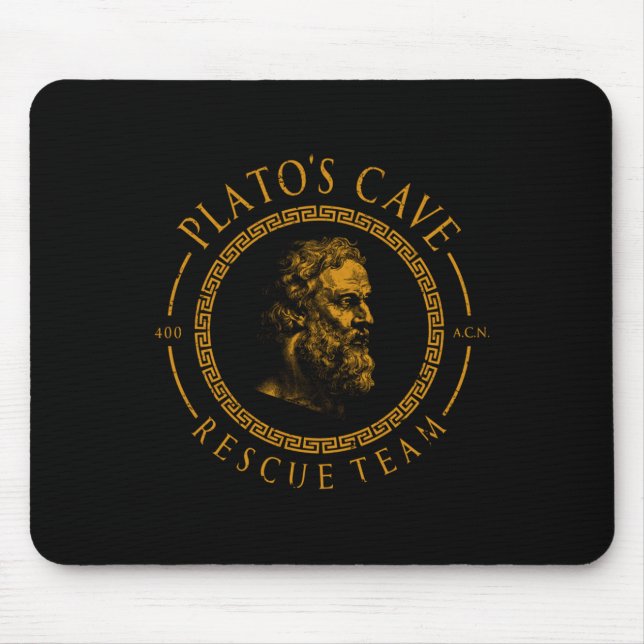 Platos Höhlenrettungsteam Alte griechische Philoso Mousepad (Vorne)