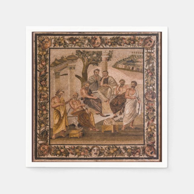 Platos Mosaik-Akademie Serviette (Vorderseite)