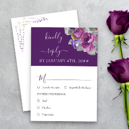 Plats floraux violets Option mariage RSVP