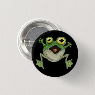 Platsch! Alberner Frosch Button