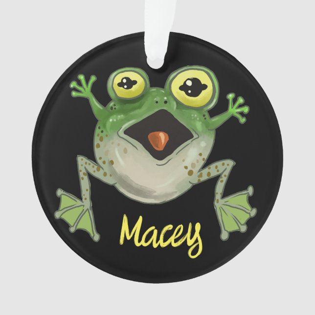 Platsch! Alberner Frosch Ornament (Vorderseite)