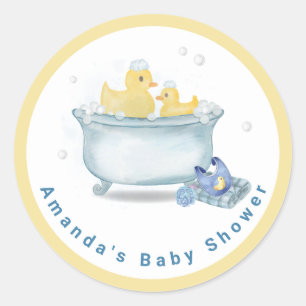 Platsch Platsch Mami Ente Badewanne Baby Shower Runder Aufkleber
