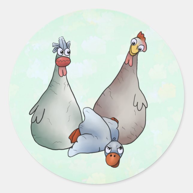 Platsch Runder Aufkleber (Vorderseite)