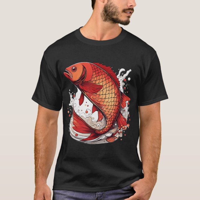 Platschender Fisch T-Shirt (Vorderseite)