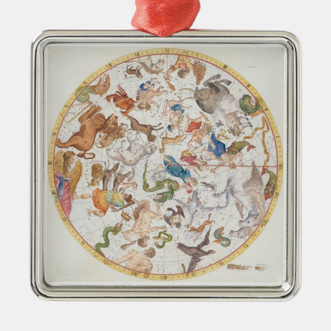 Platte 26 "vom Atlas Coelestis", durch John Silbernes Ornament (Vorne)
