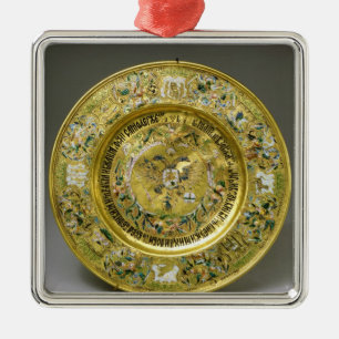 Platte besessen vom Zar Alexei Mikhailovich Ornament Aus Metall