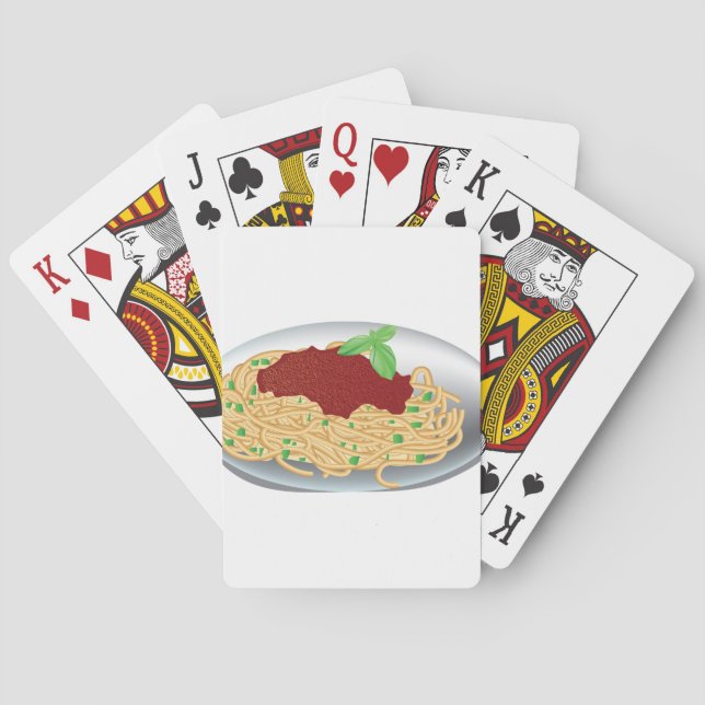 Platte der Spaghetti-Spielkarten Spielkarten (Rückseite)