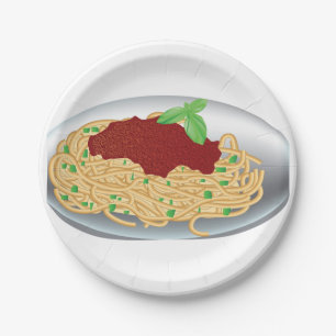 Platte des Spaghetti-Papier-Tellers Pappteller