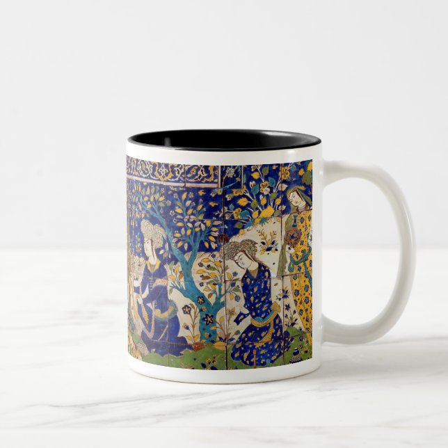 Platte glasig-glänzenden Töpferware FlieseWork, Zweifarbige Tasse (Rechts)