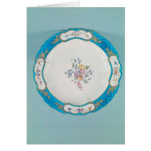 Platte verziert mit einem Blumenmuster, Sevres