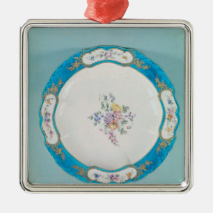 Platte verziert mit einem Blumenmuster, Sevres Ornament Aus Metall