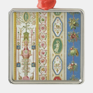 Platte vom RAPHAELLoggia in Vatikan, engr Silbernes Ornament