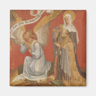 Platte von einem Diptych, der den Engel darstellt Magnet
