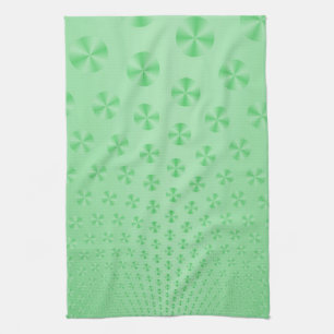 Platten auf Mint Green Kitchen Handtuch