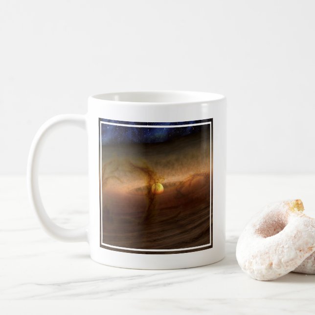 Platten aus planetbildenden Materialien, Rundstein Kaffeetasse (Mit Donut)