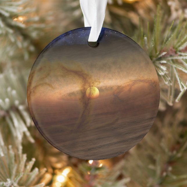 Platten aus planetbildenden Materialien, Rundstein Ornament (Baum)