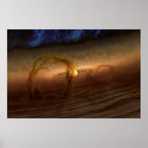 Platten aus planetbildenden Materialien, Rundstein Poster