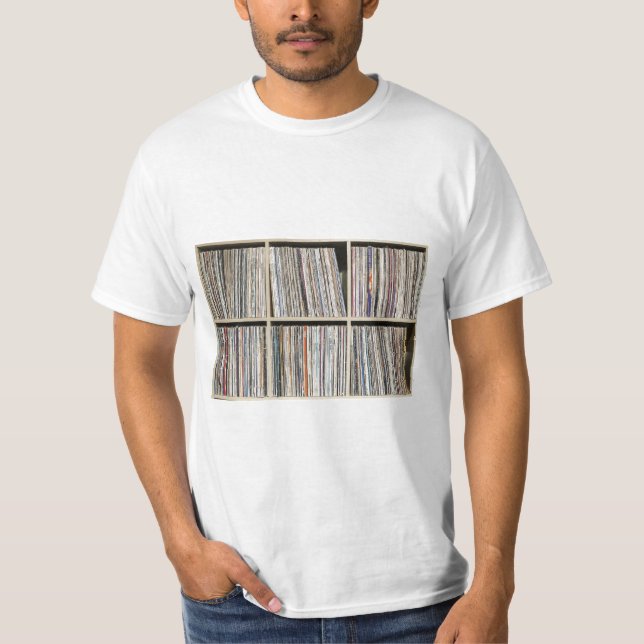 Platten Vinyl-Alben-Sammelbehälter T-Shirt (Vorderseite)
