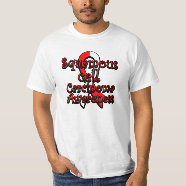 Plattenepithelkarzinom-Bewusstseins-Band T-Shirt (Vorderseite)