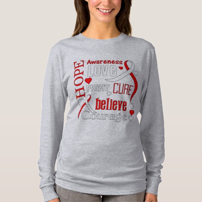 Plattenepithelkarzinom-Hoffnung fasst Collage ab T-Shirt (Vorderseite)