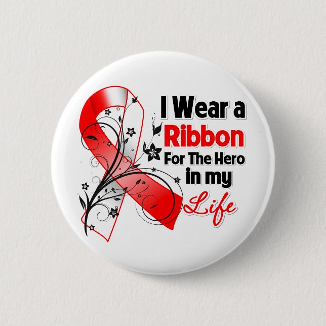 Plattenepithelkarzinom Ribbon Herd in My Life Button (Vorderseite)