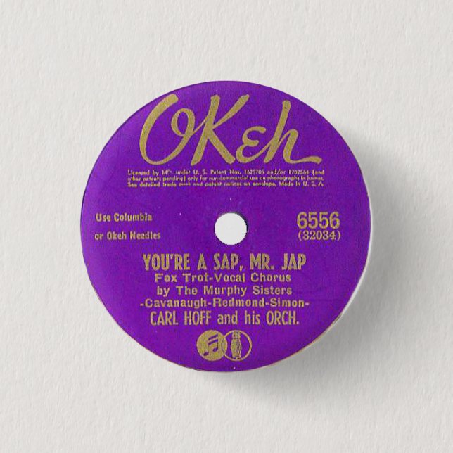 Plattenfirmaknopf Button (Vorderseite)