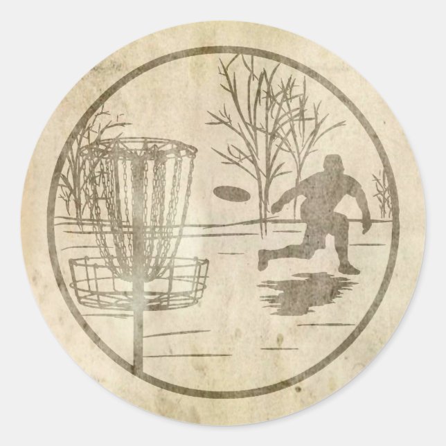 PlattenGolfing Runder Aufkleber (Vorderseite)