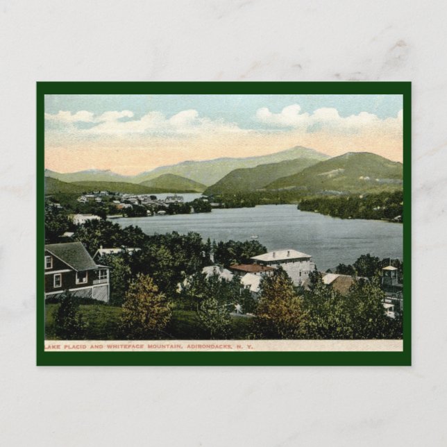 Plattensee, Adirondacks, NY 1917 Vintag Postkarte (Vorderseite)