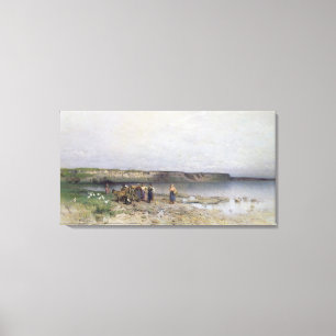 Plattensee mit dem Ufer von Akarattya, 1885 Leinwanddruck
