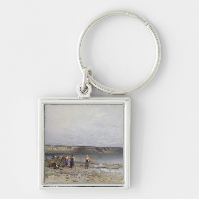Plattensee mit dem Ufer von Akarattya, 1885 Schlüsselanhänger (Vorne)