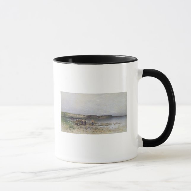 Plattensee mit dem Ufer von Akarattya, 1885 Tasse (Rechts)