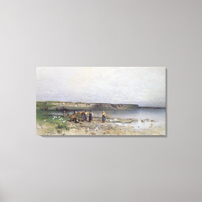 Plattensee mit der Küste von Akarattya, 1885 Leinwanddruck (Vorderseite)
