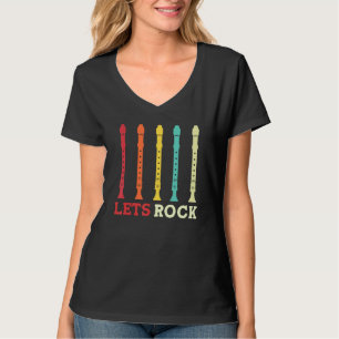 Plattenspieler lasst rocken lustig retro T-Shirt