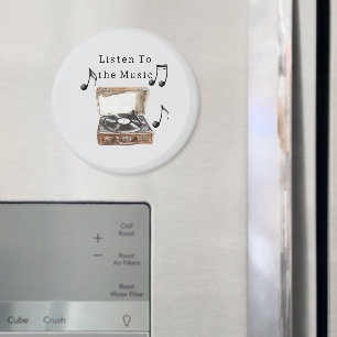 Plattenspieler Musiknoten Magnet