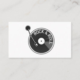 Plattenspieler-Rock und Vinyl-Vinyl-Schallplatte Visitenkarte