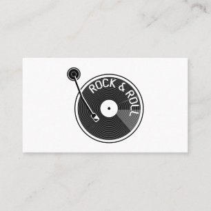 Plattenspieler-Rock und Vinyl-Vinyl-Schallplatte Visitenkarte