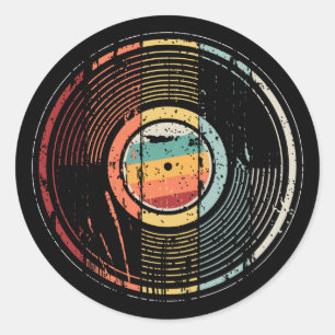 Plattenspieler-Schallplatte für Vinyl-Hörer Runder Aufkleber
