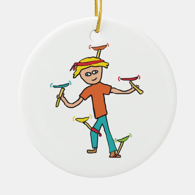 Plattenspinnen Keramik Ornament (Vorne)