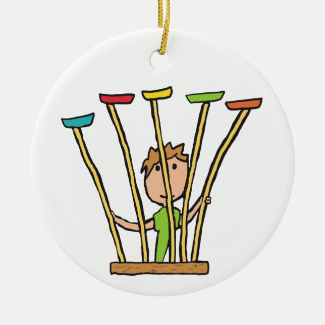 Plattenspinnen Keramik Ornament (Vorne)