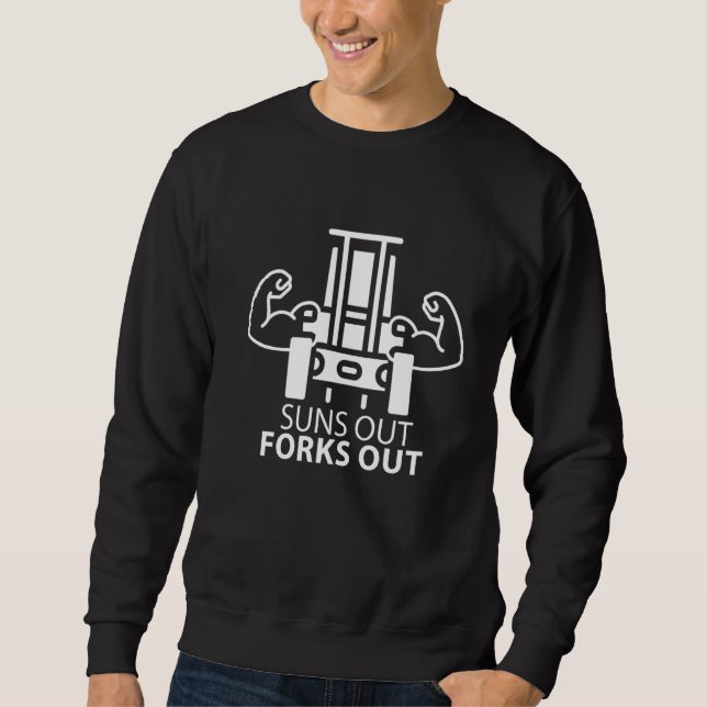 Plattentreiber-Gabelstapler Sweatshirt (Vorderseite)
