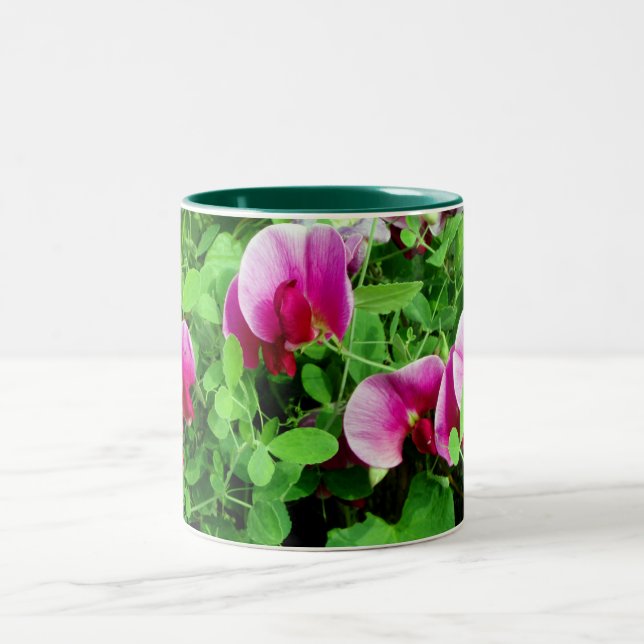 Platterbsenentwurfs-Tasse Zweifarbige Tasse (Mittel)