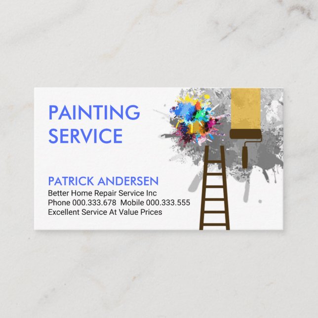 Plattered Paint Zuhause Painting Visitenkarte (Vorderseite)